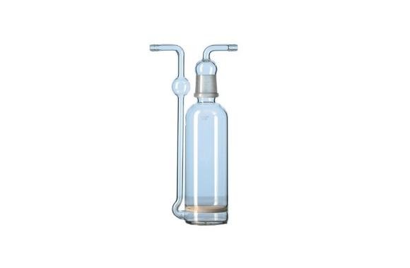 Bottiglia Lavaggio Gas 500 Ml In Vetro Borosilicato – Trappola Per Vuoto Con Due Tubi Piegati Per Laboratorio